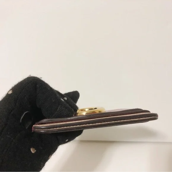 Authentic Chloe Embossed Calfskin Leather C Logo Card Case Card Holder - Picture 3 of 10